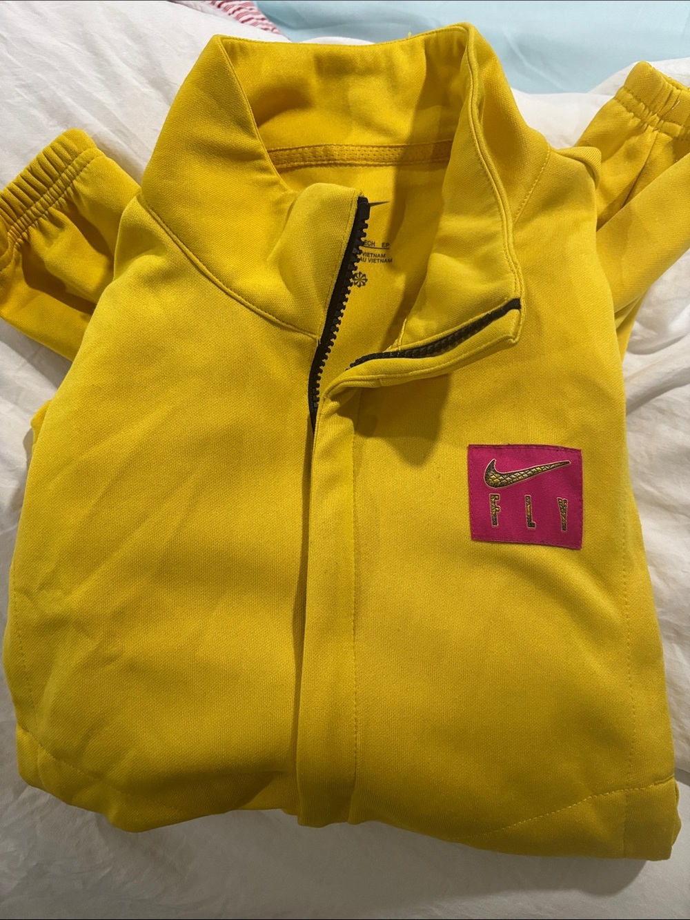 Nike Fly Jacket Yellow Polyester Jacket Size XS